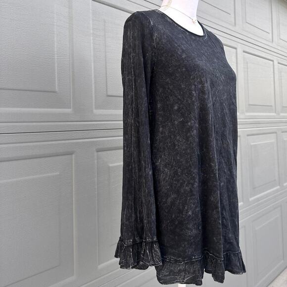 Altard State Size Small Black Marled Flowy Dress - Picture 5 of 6